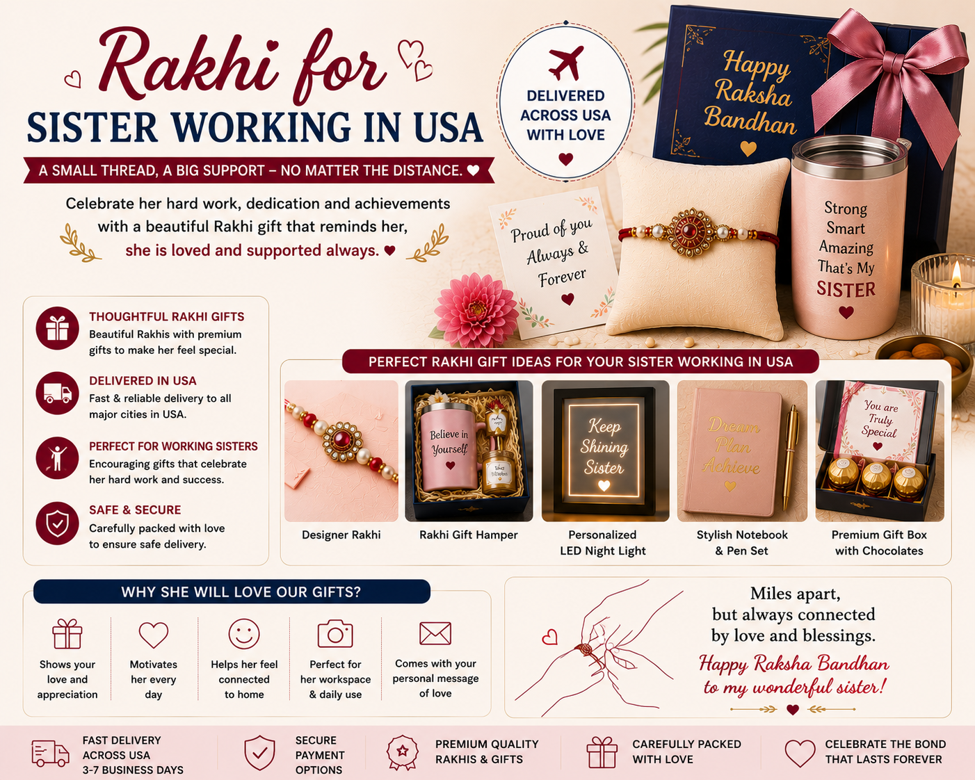 Rakhi for sister working in usa