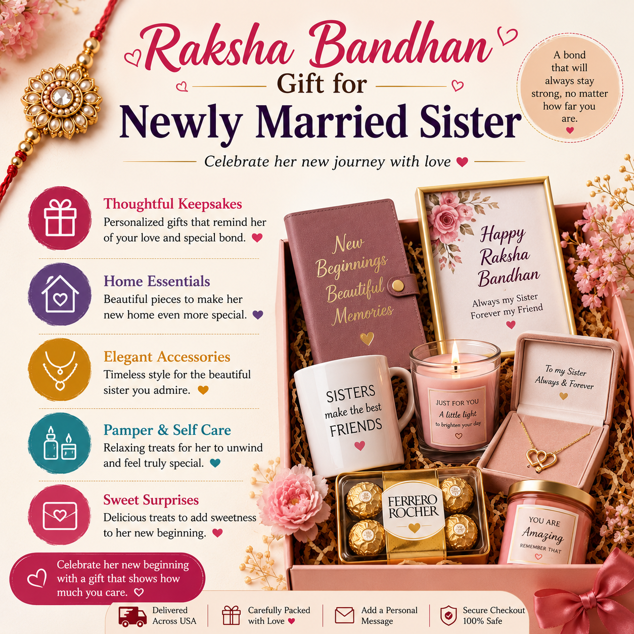 Raksha bandhan gift for newly married sister