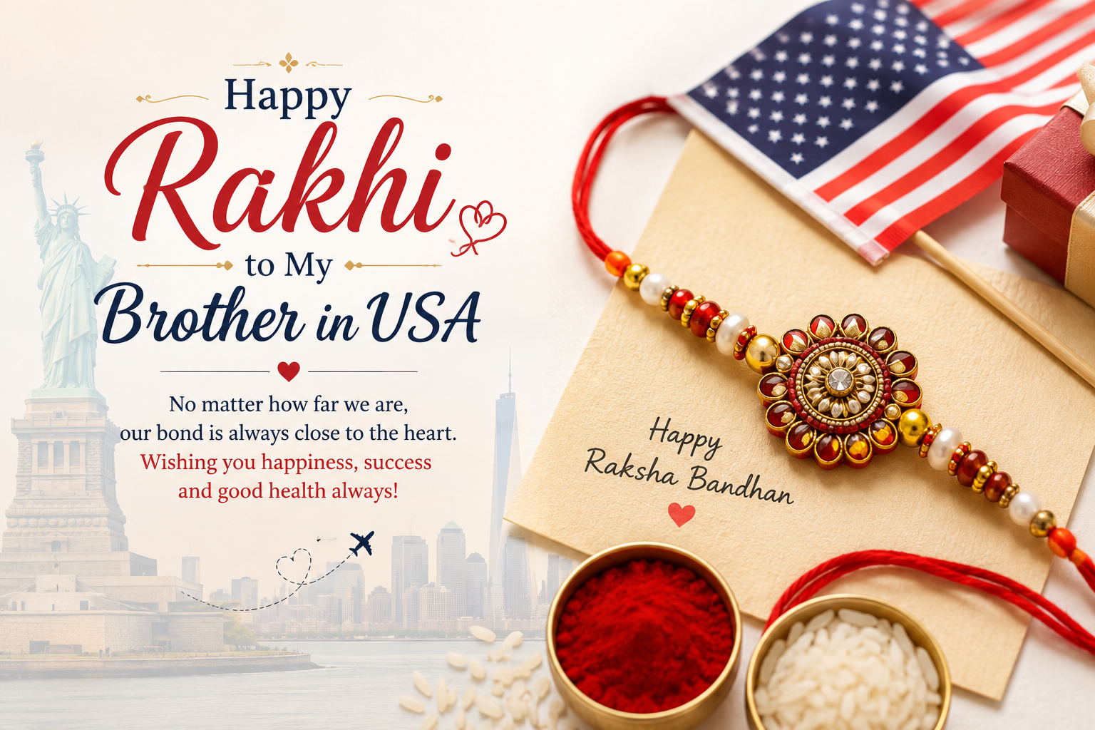 Rakhi wishes for brother usa