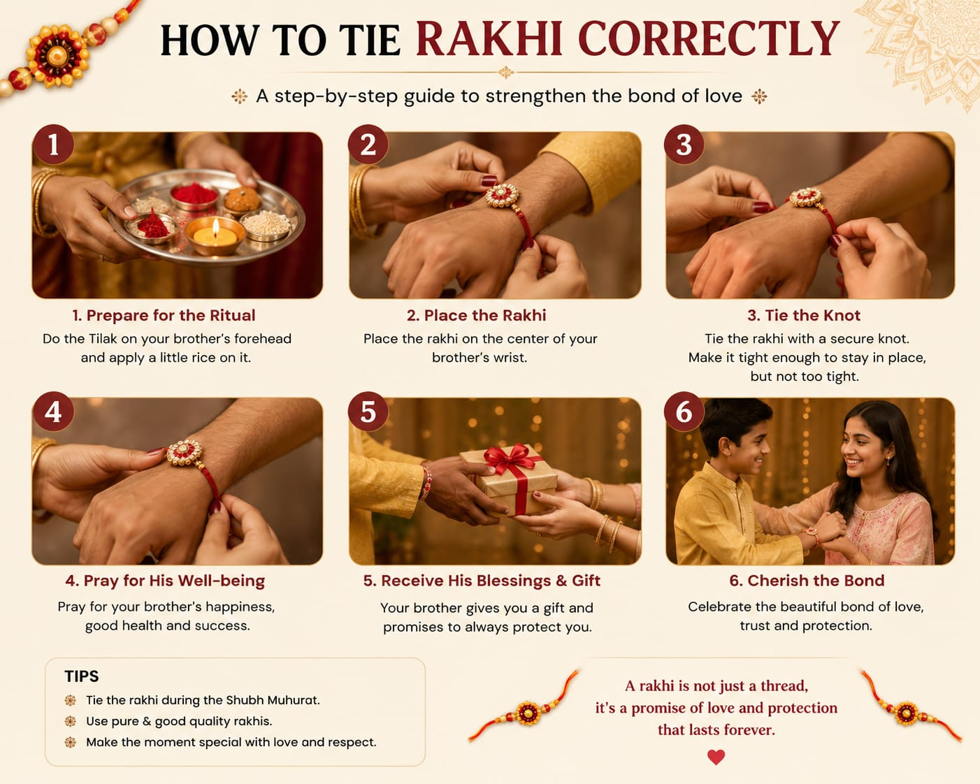 How to tie rakhi correctly