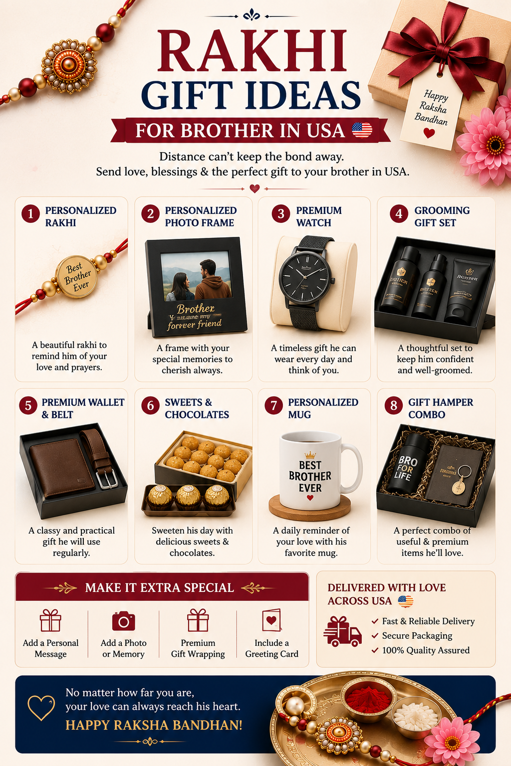 Rakhi gift ideas for brother in usa