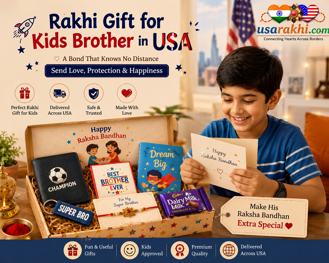 Rakhi gift for kids brother usa