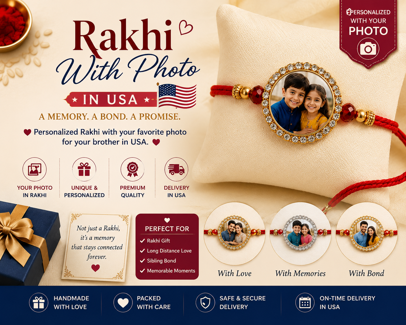 Rakhi with photo usa