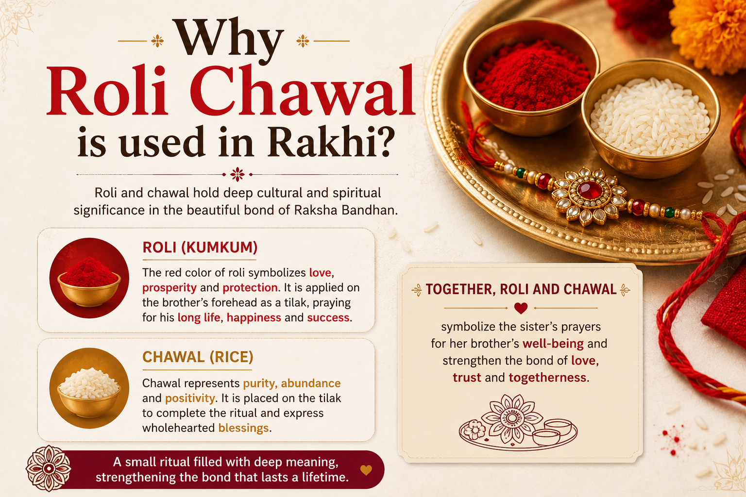 Why roli chawal is used in rakhi