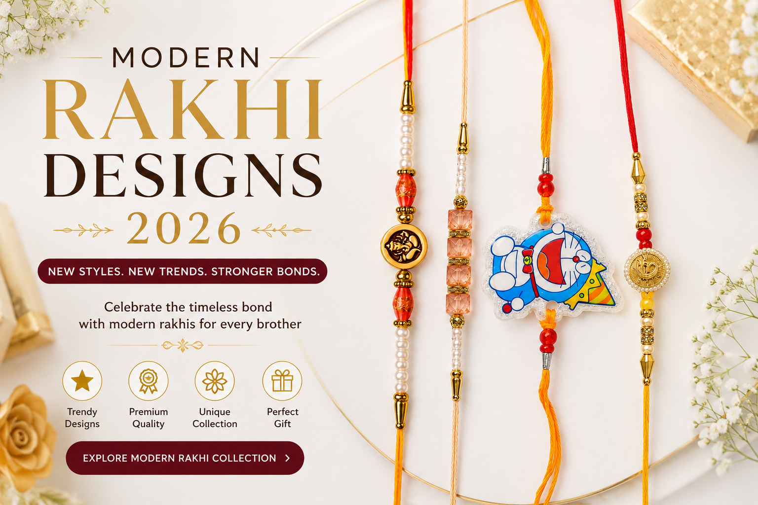 Modern rakhi designs 2026