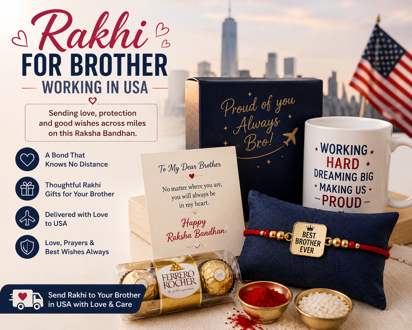 Rakhi for brother working in usa