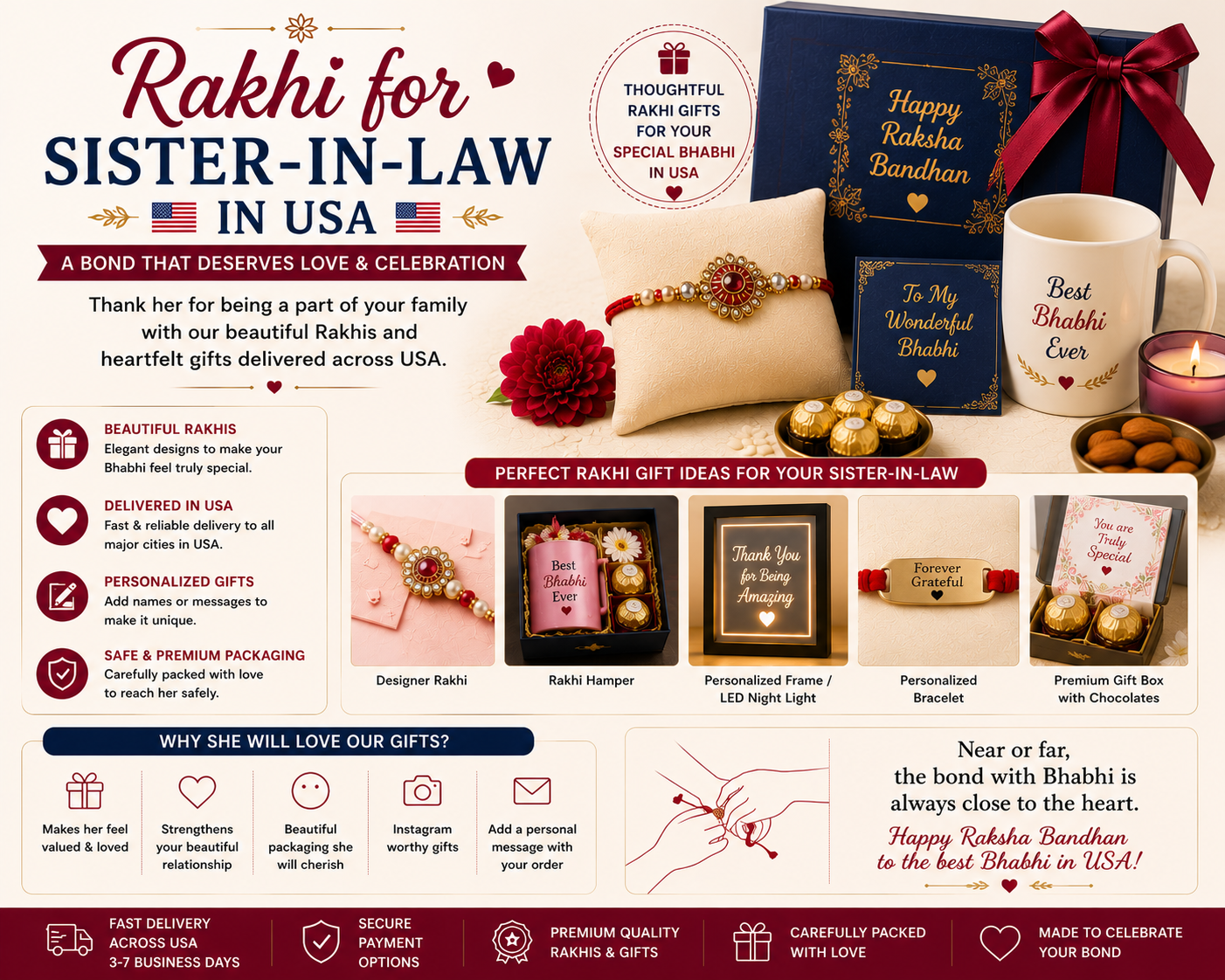 Rakhi for sister in law usa