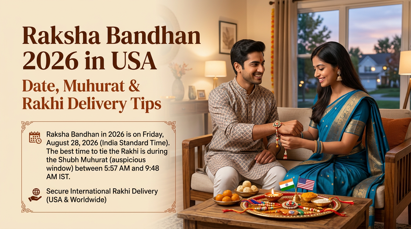 Raksha Bandhan 2026 in USA — Date, Muhurat & Rakhi Delivery Tips