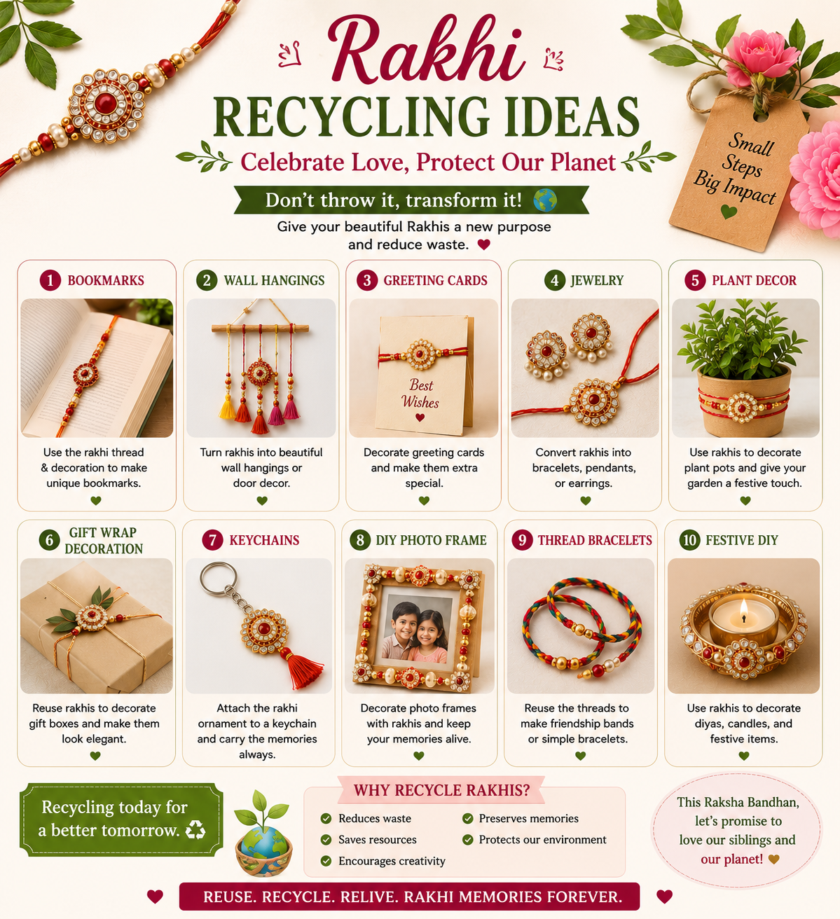Rakhi recycling ideas