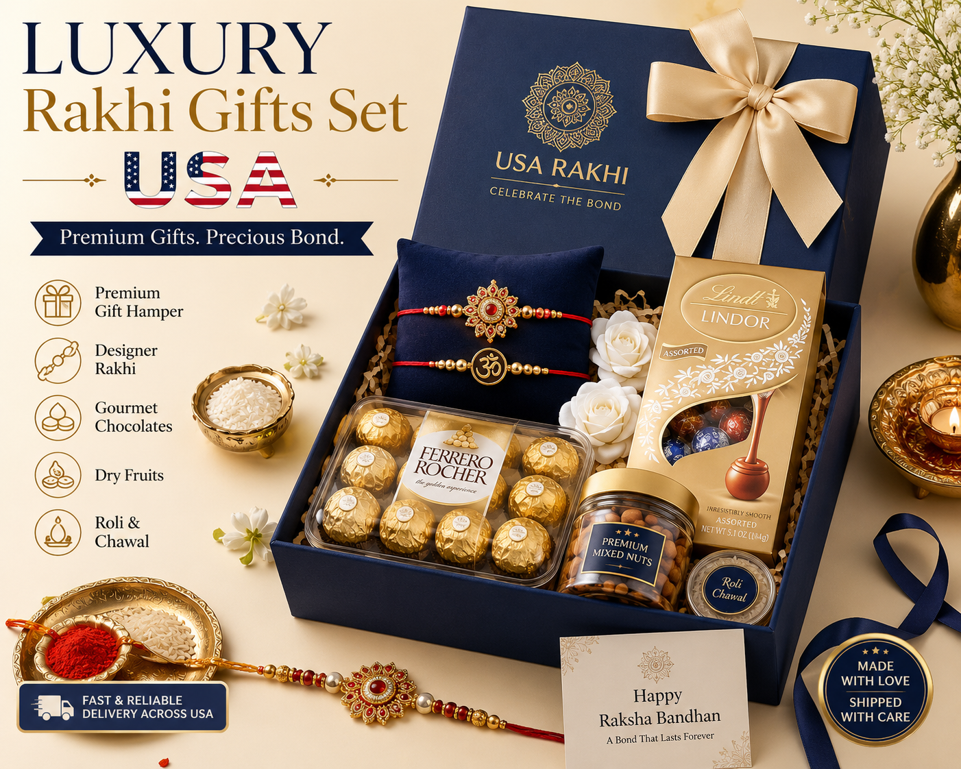Luxury rakhi gift sets usa