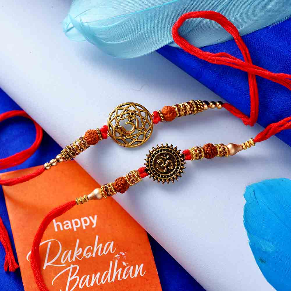 Set of 2 Traditional Designer Rakhis for Brother — image 1 of 2