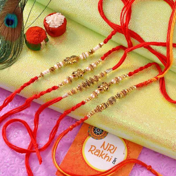 Classic Maroon Designer Single Rakhi — Style 17 — image 1 of 1