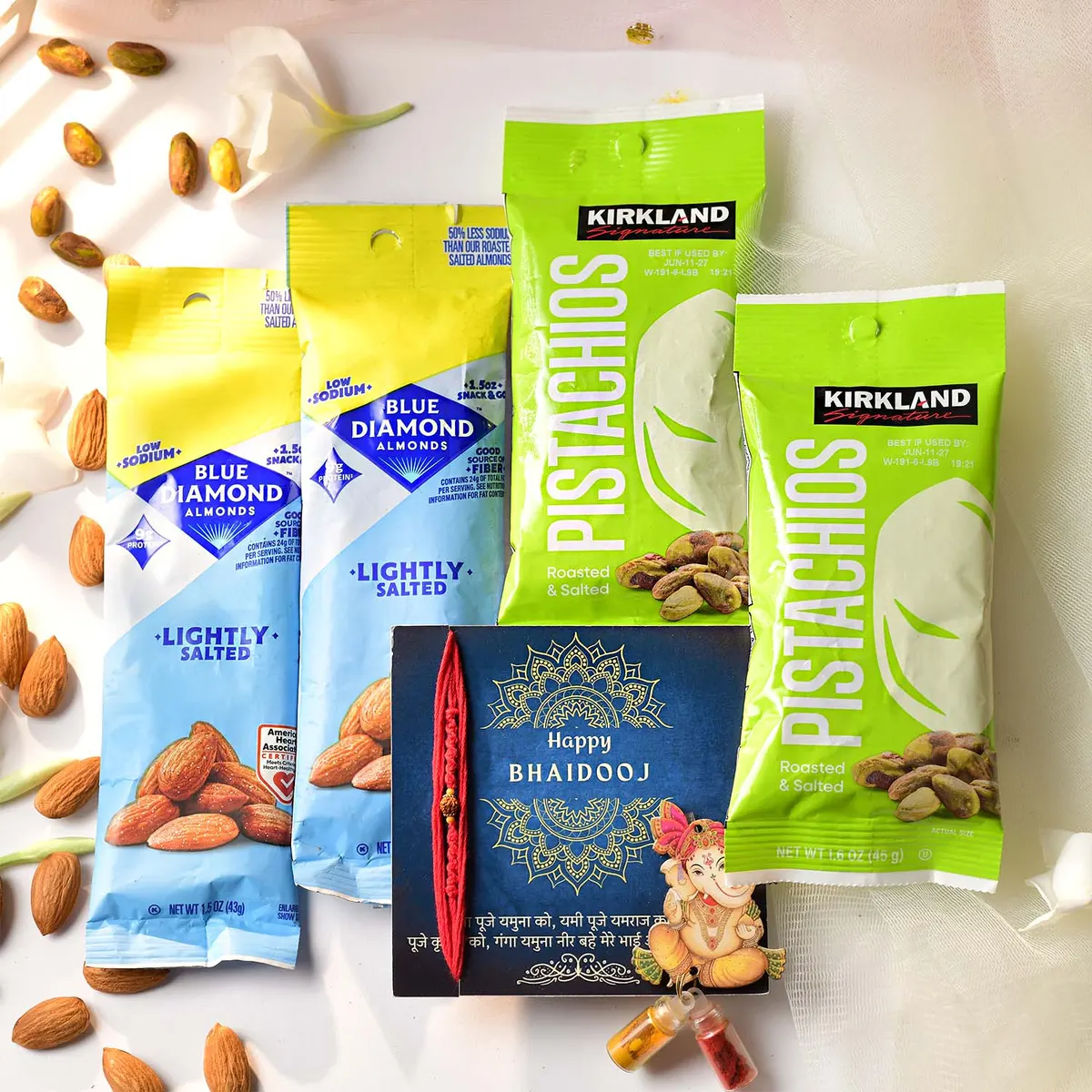Bhai Dooj Almonds & Pistachios Gift Box — image 1 of 3