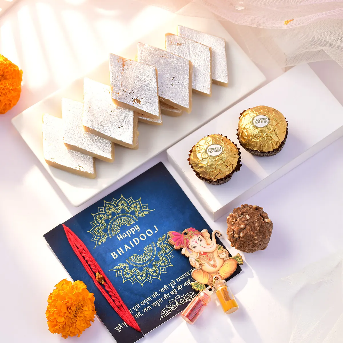 Bhai Dooj Kaju Katli & Ferrero Rocher Box — image 1 of 3