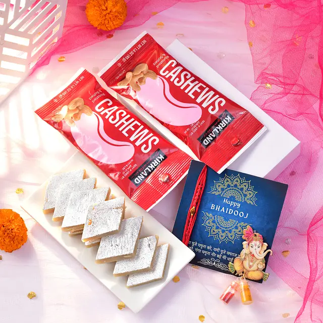 Bhai Dooj Kaju Katli & Cashew Gift Box