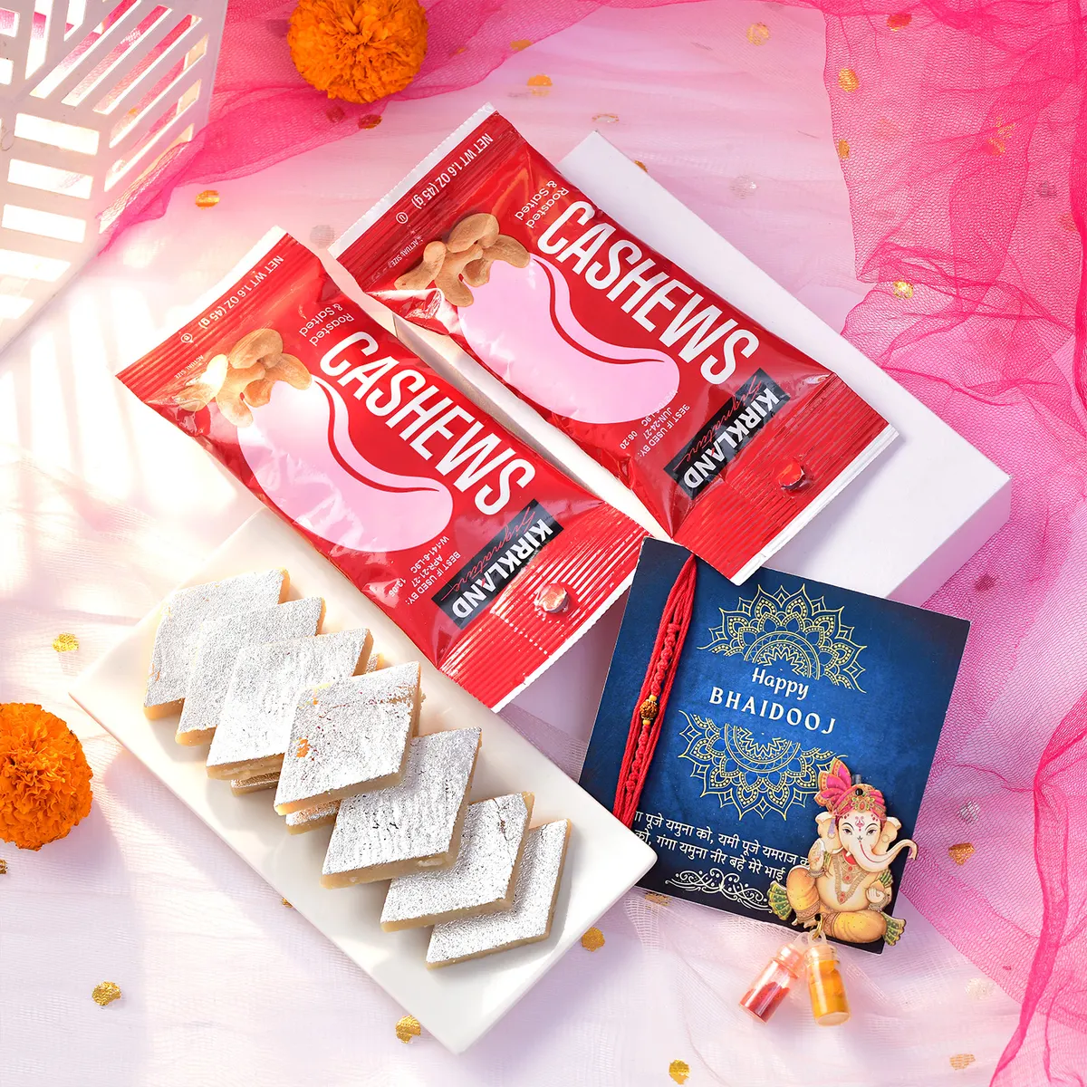 Bhai Dooj Kaju Katli & Cashew Gift Box — image 1 of 3