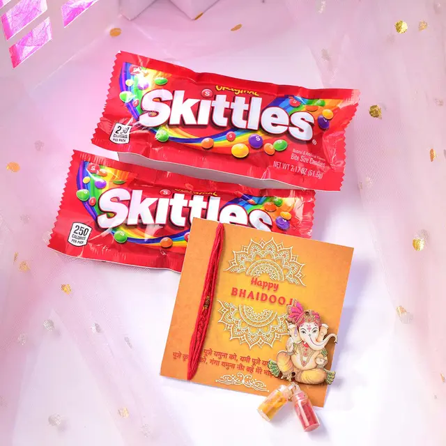 Bhai Dooj Skittles Chocolate Gift