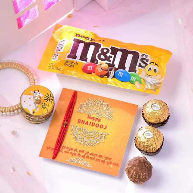 Bhai Dooj M&M's & Ferrero Rocher Box